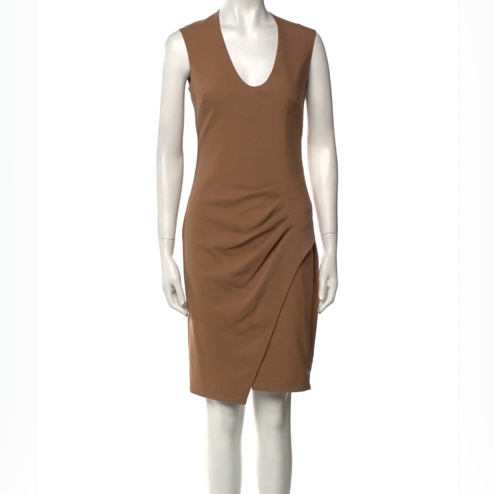 L'AGENCE Asymmetrical Tan Dress‎